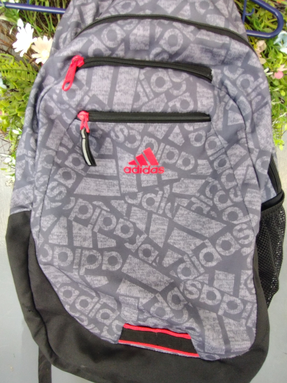 Adidas Gray & Black Backpack